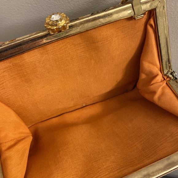 vintage needlepoint/tapestry clutch - Picture 3 of 5